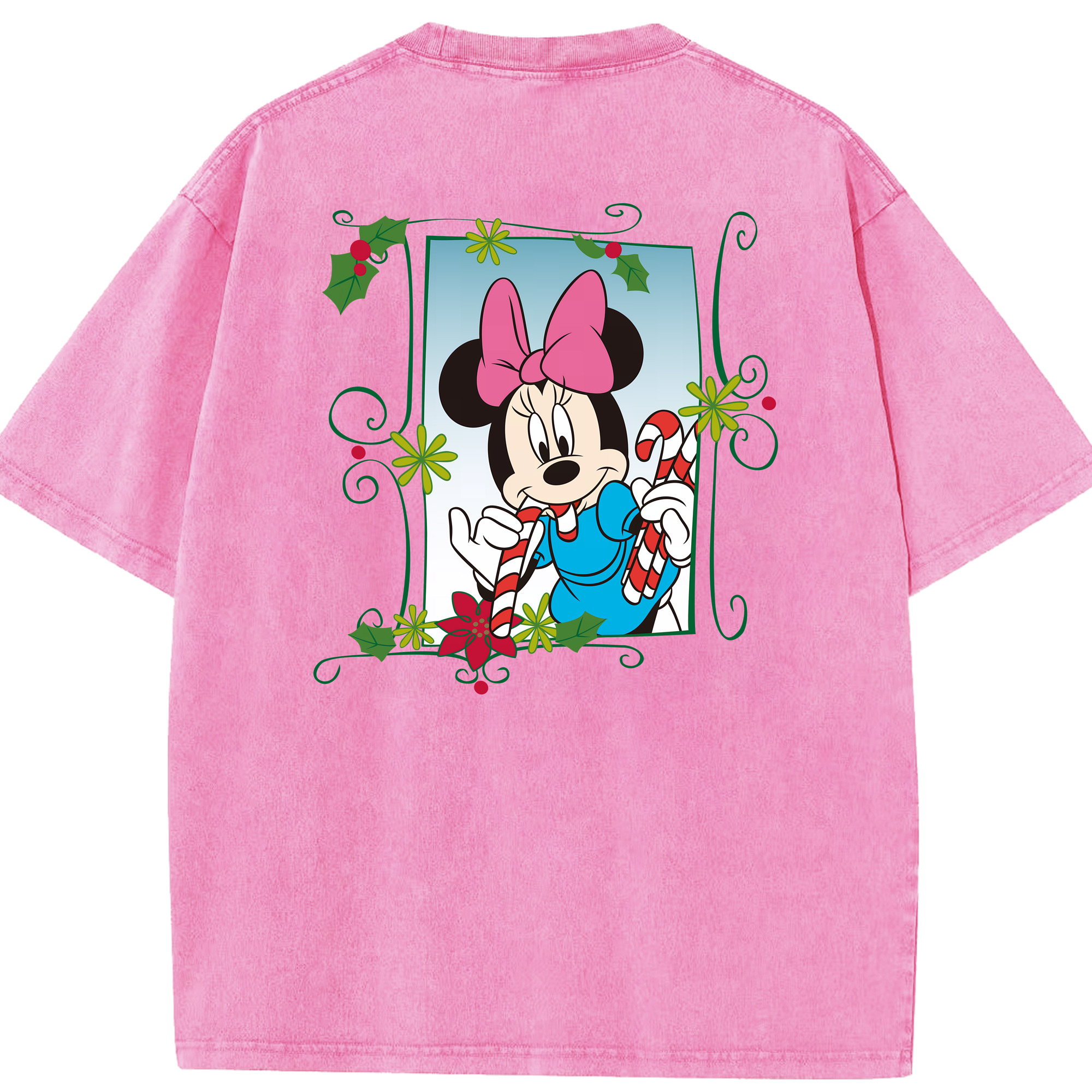 （画像用） ミッキーマウス Mickey Mouse 綿100% ヴィンテージ風 半袖Tシャツ（背面プリント）